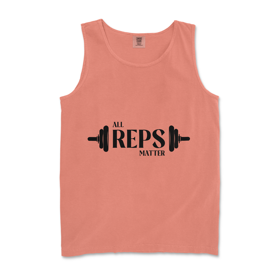 All reps matter barbell workout tank top in terracotta