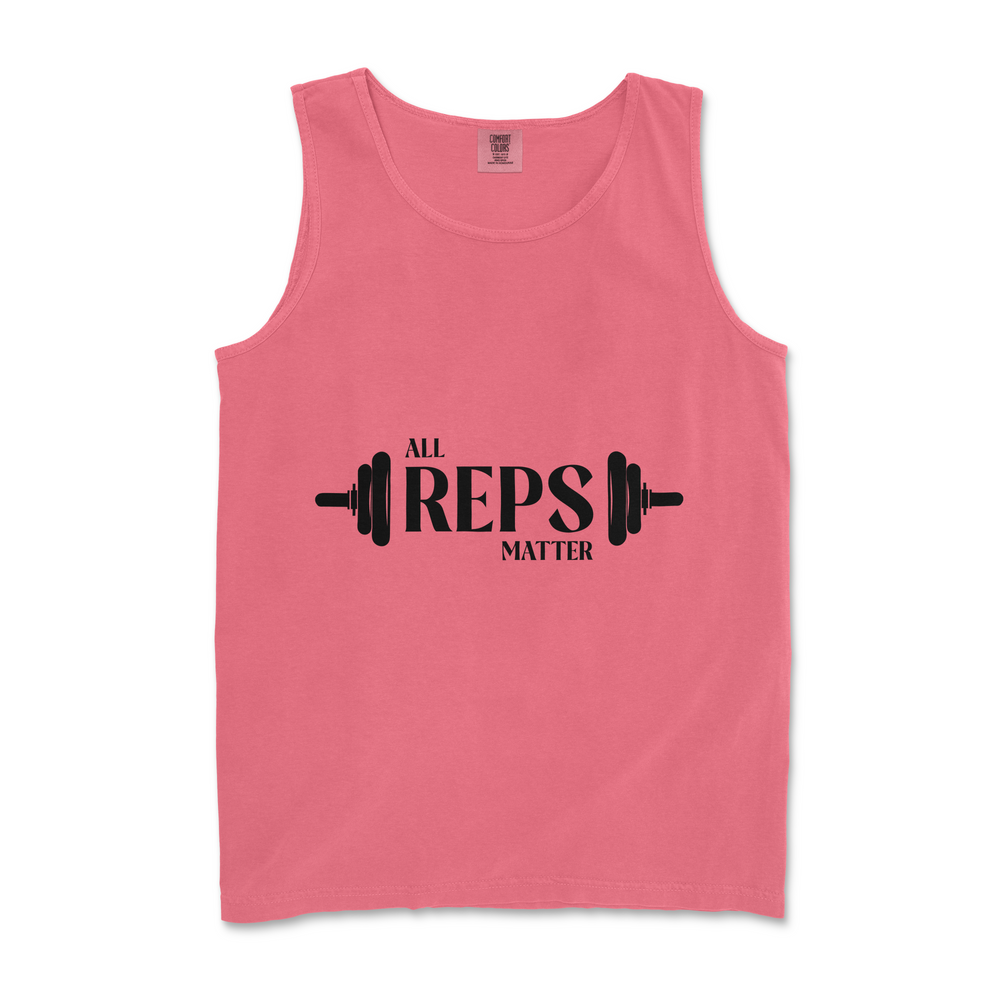 All reps matter barbell workout tank top in watermelon