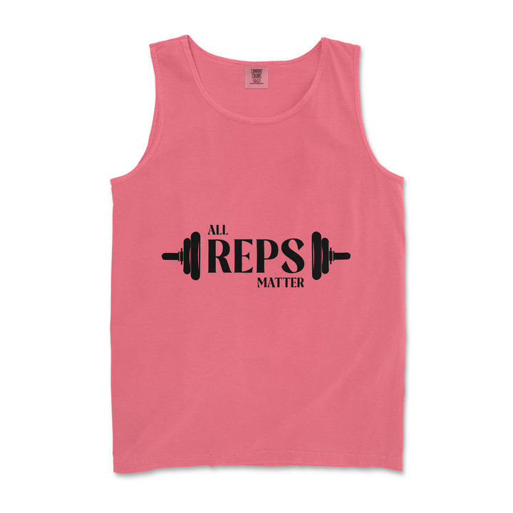 All reps matter barbell workout tank top in watermelon