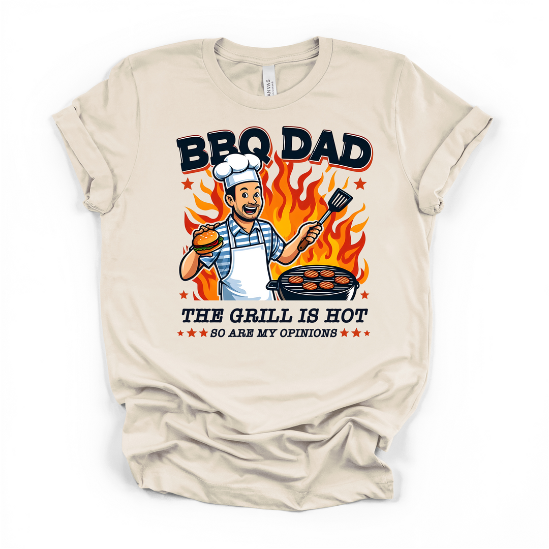 BBQ Dad The Grill Is Hot funny Father&