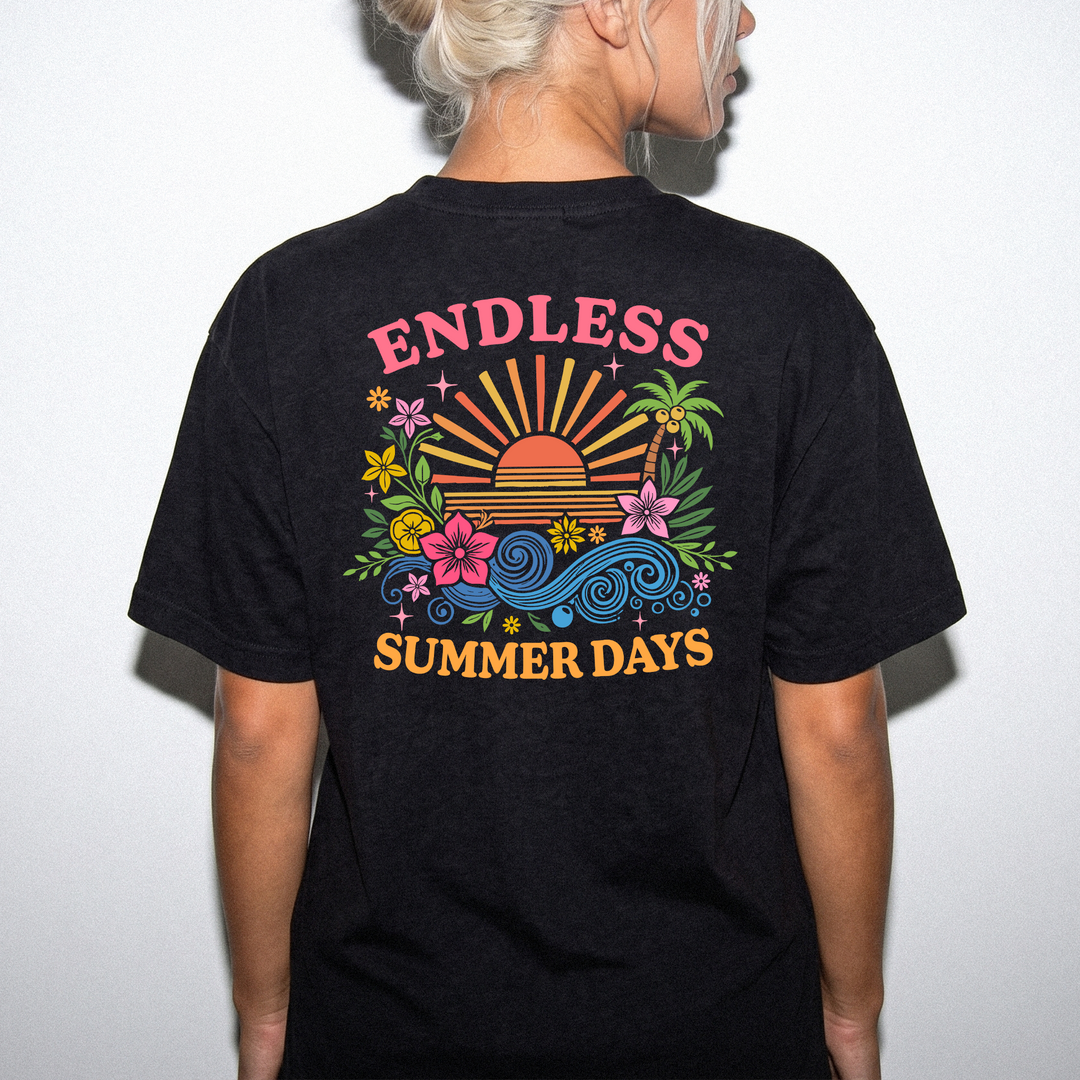 Endless summer days tropical floral back print women&