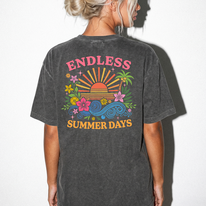 Endless summer days tropical floral back print women&