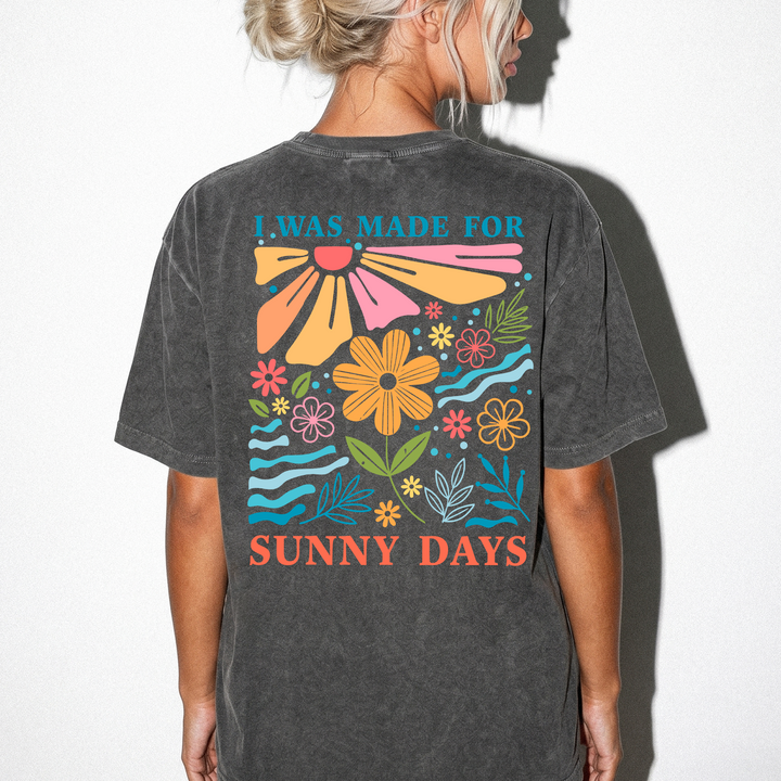 I was made for sunny days floral back print women&