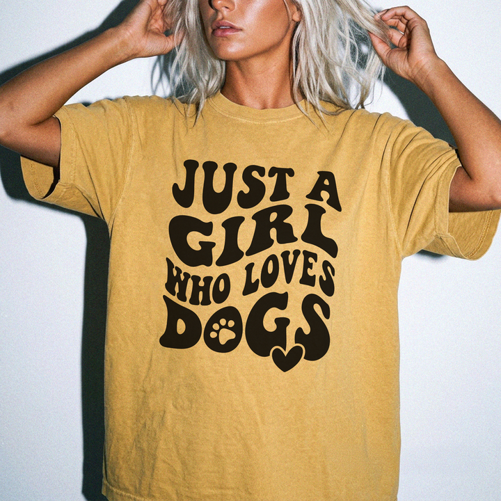 Just a girl who loves dogs retro women&