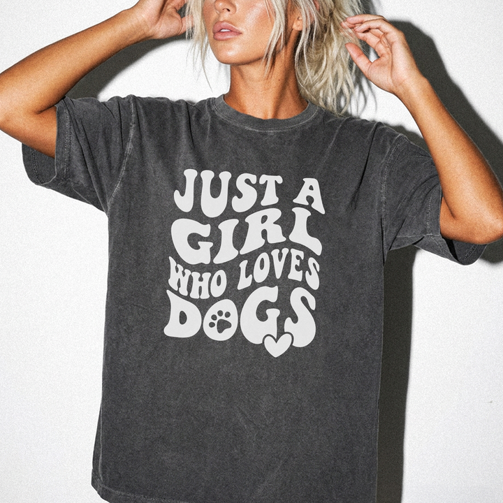 Just a girl who loves dogs retro women&